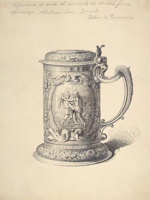 Preparatory Drawing for an Illustration of a Tankard from the Demidov ...
