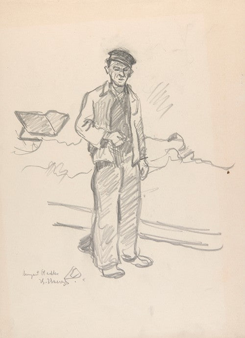 Sketch of a Sloping Man (1943) – MuseumPrints