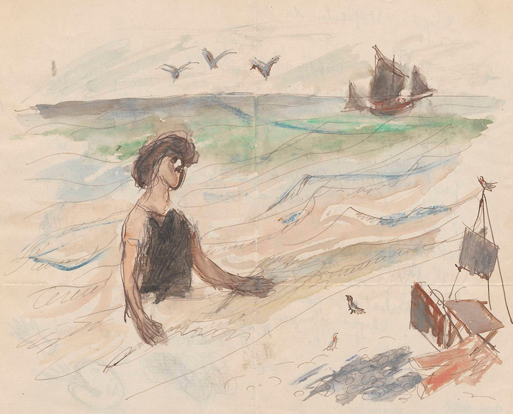 Letter to Maria Mickiewiczowna with a Drawing (Self-Portrait of the Ar ...