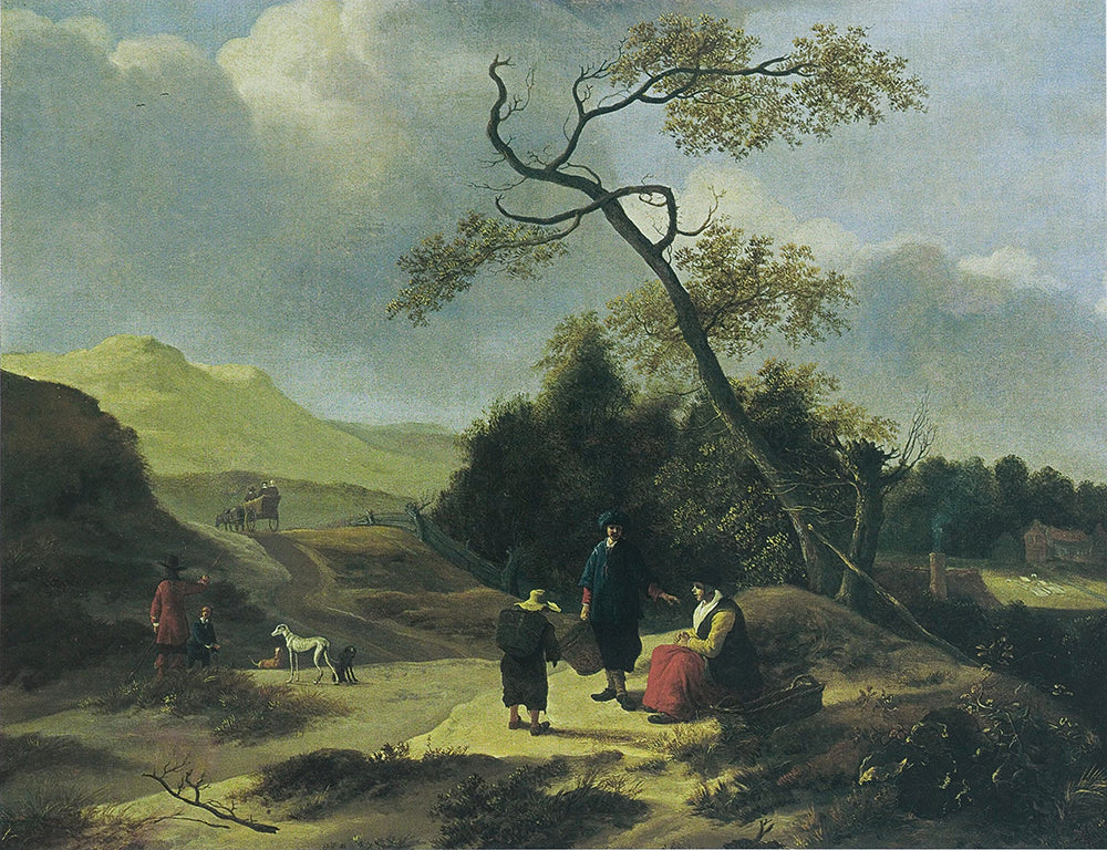 Landscape with Hunters and Resting Travelers – MuseumPrints