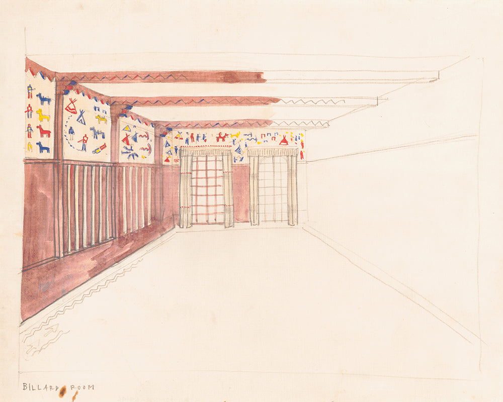 Design Drawings for the Theodore Weicker Apartment Building. Sketch fo ...