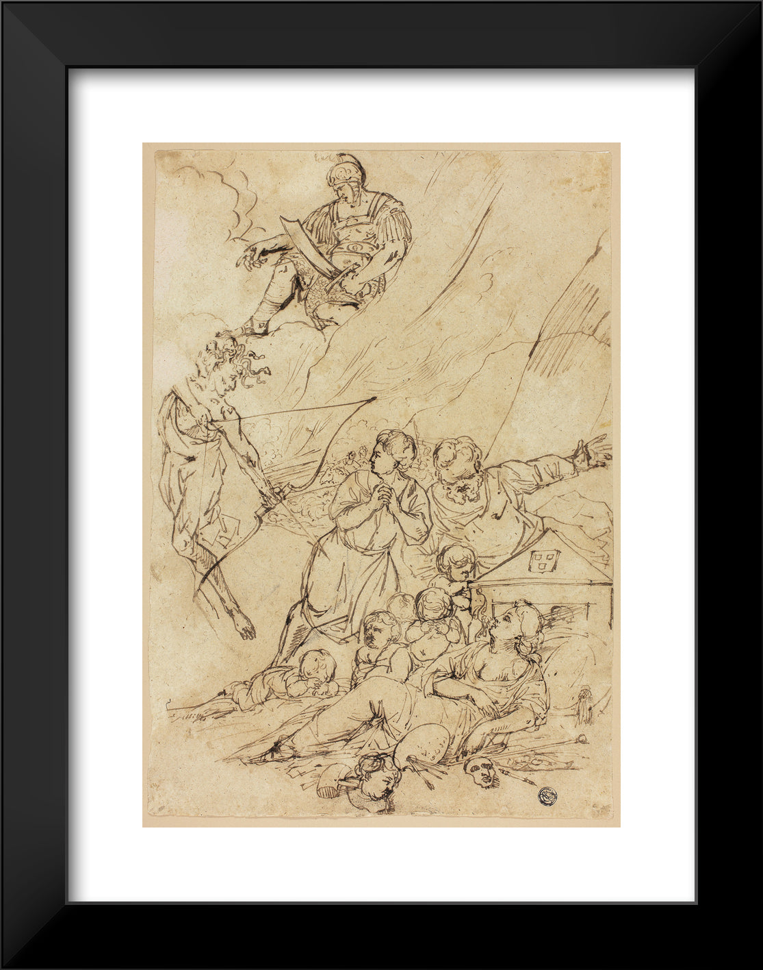 Mars Sending Gorgon to Slay the Arts by Pietro Testa – MuseumPrints