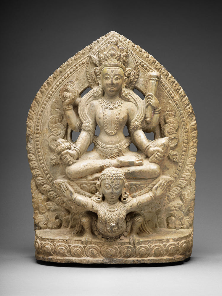God Vishnu Riding His Mount, Garuda by Artist Unknown – MuseumPrints