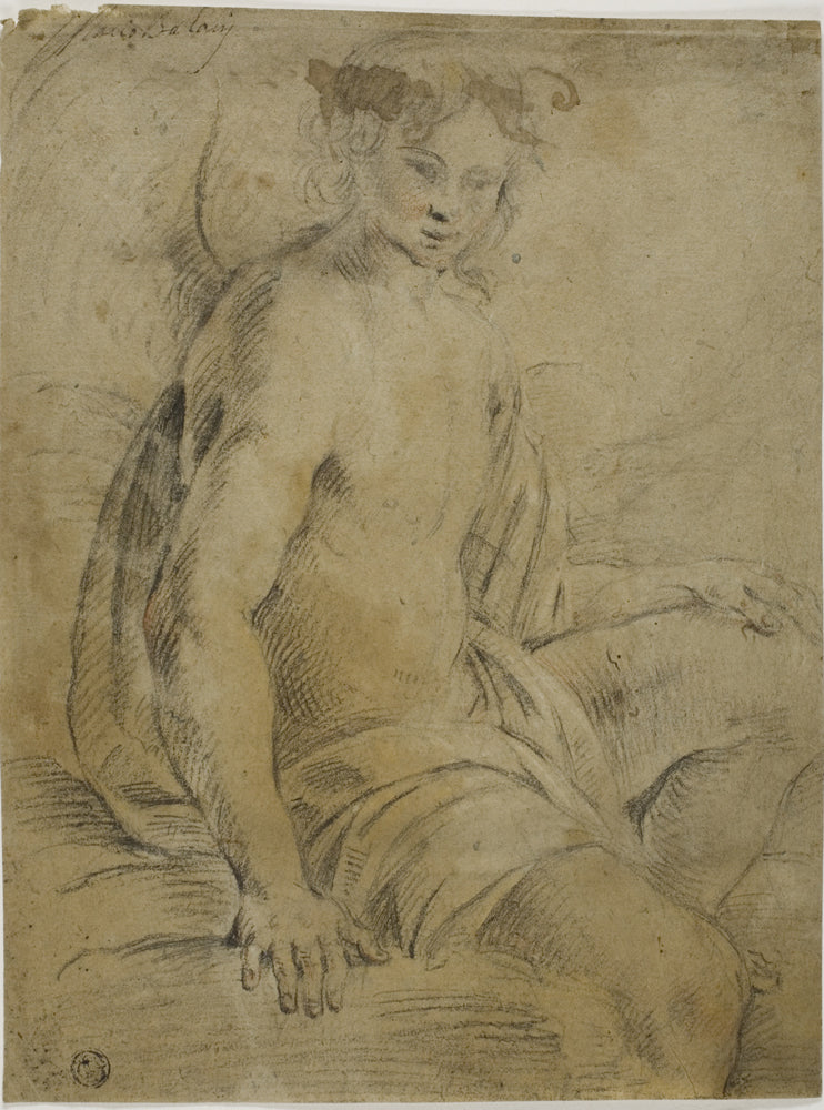 Seated Angel by Mario Balassi – MuseumPrints
